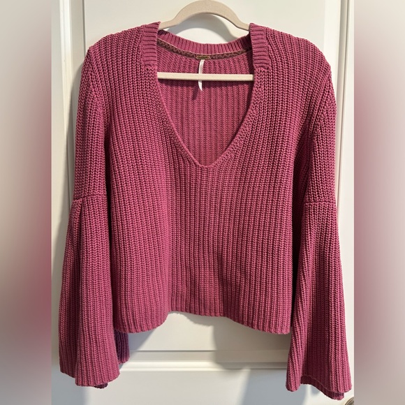 Free People Sweaters - Free People Pink Knit Sweater